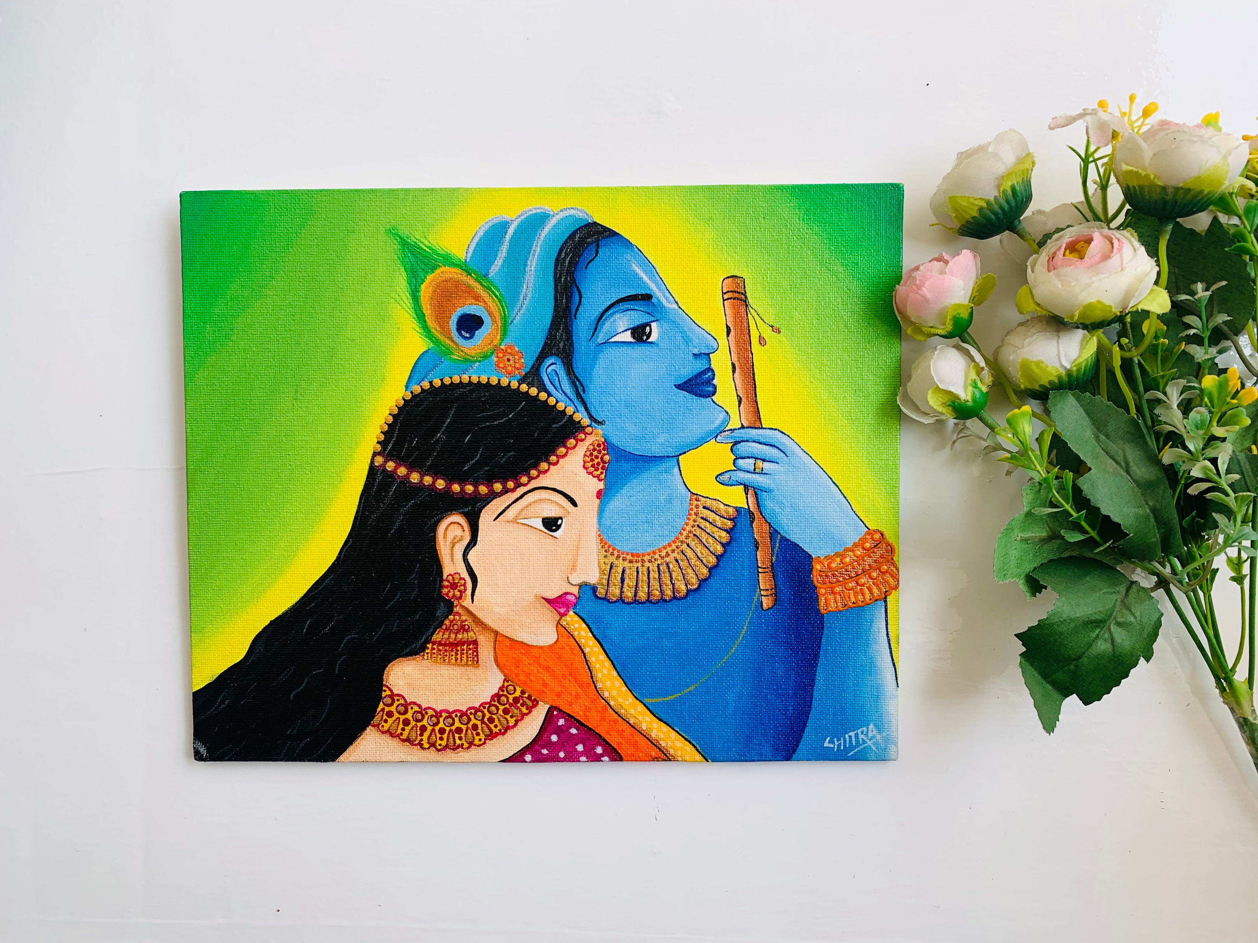 Mandala Radha Krishna Painting – Myindianthings